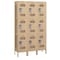 Salsbury Industries Wardrobe Locker, 45" W, 15" D, 78" H, (3) Wide, (9) Openings, Tan 83365TN-U - alternate 1